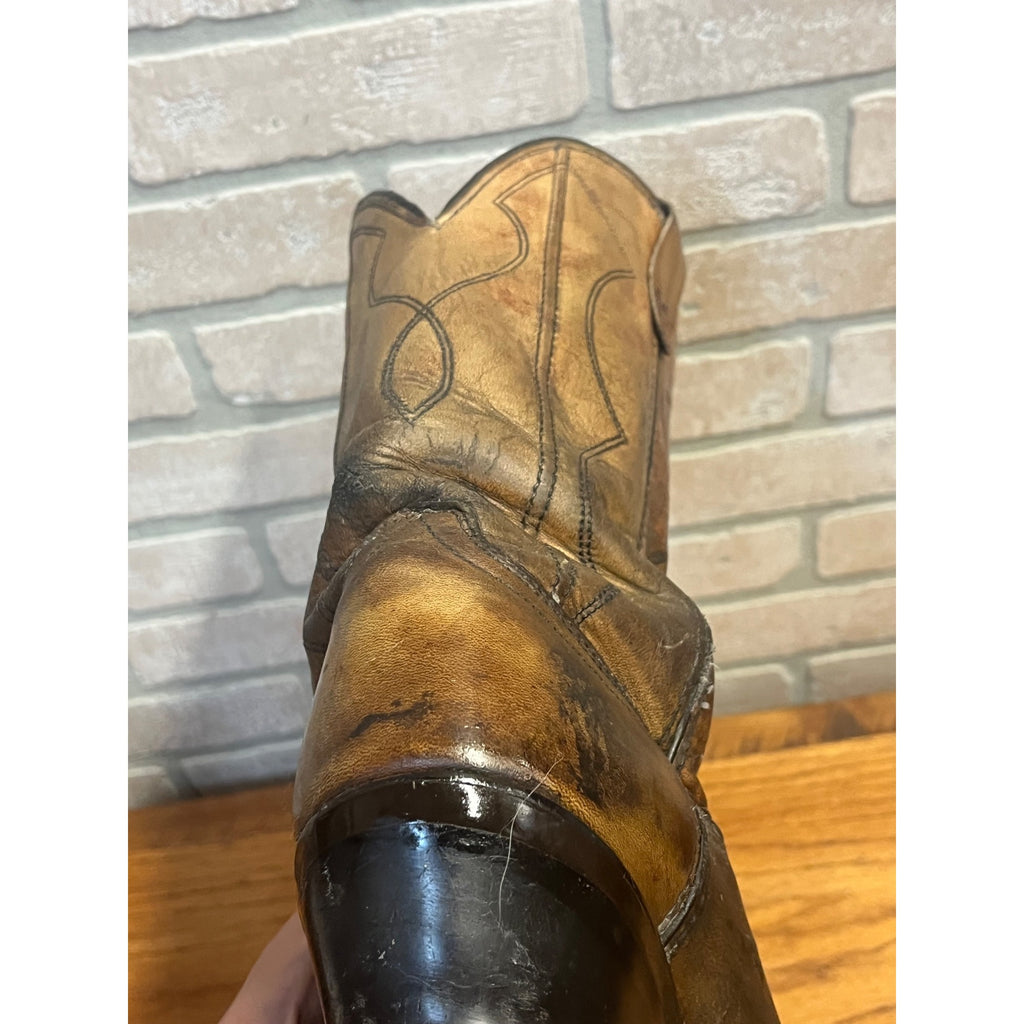 Vintage Men's Wrangler Leather Cowboy Western Boots Size 9.5D