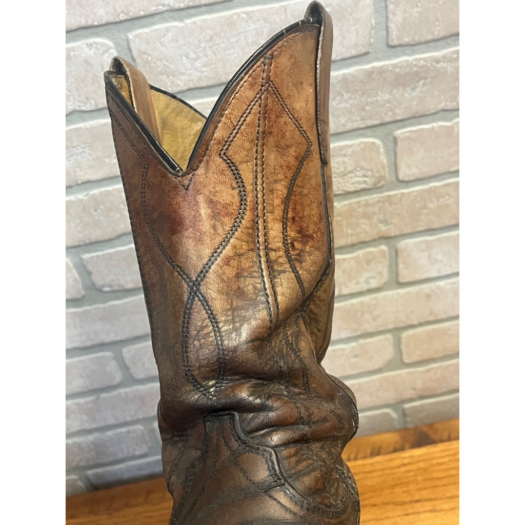 Vintage Men's Wrangler Leather Cowboy Western Boots Size 9.5D
