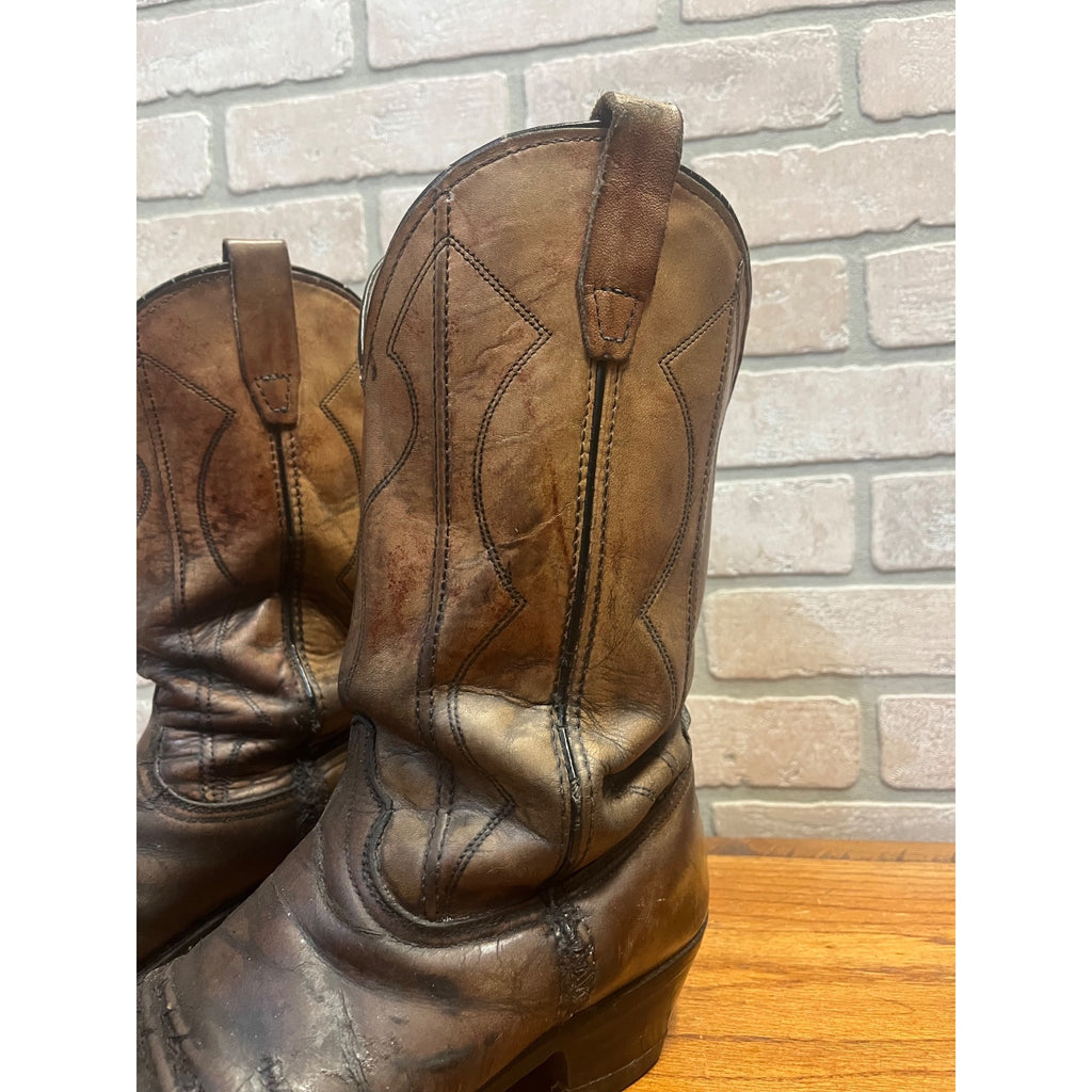 Vintage Men's Wrangler Leather Cowboy Western Boots Size 9.5D