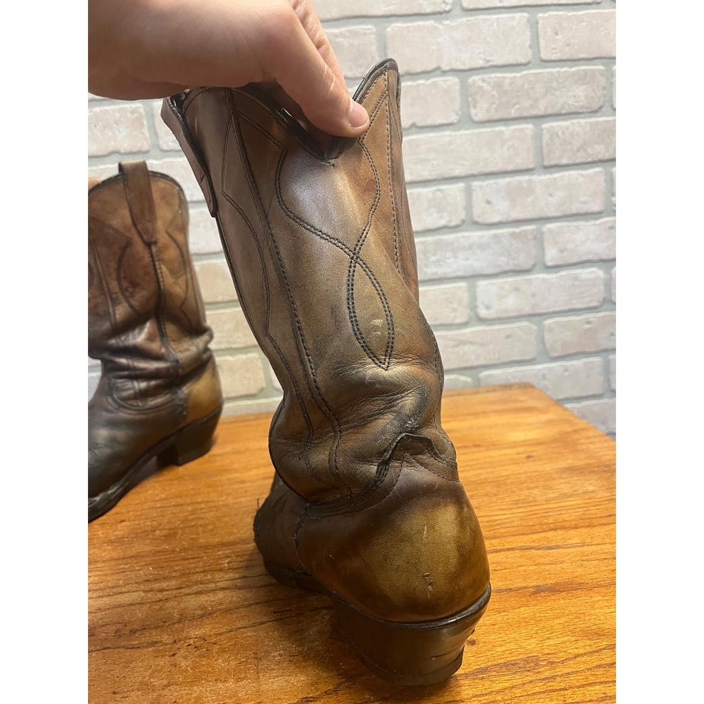 Vintage Men's Wrangler Leather Cowboy Western Boots Size 9.5D