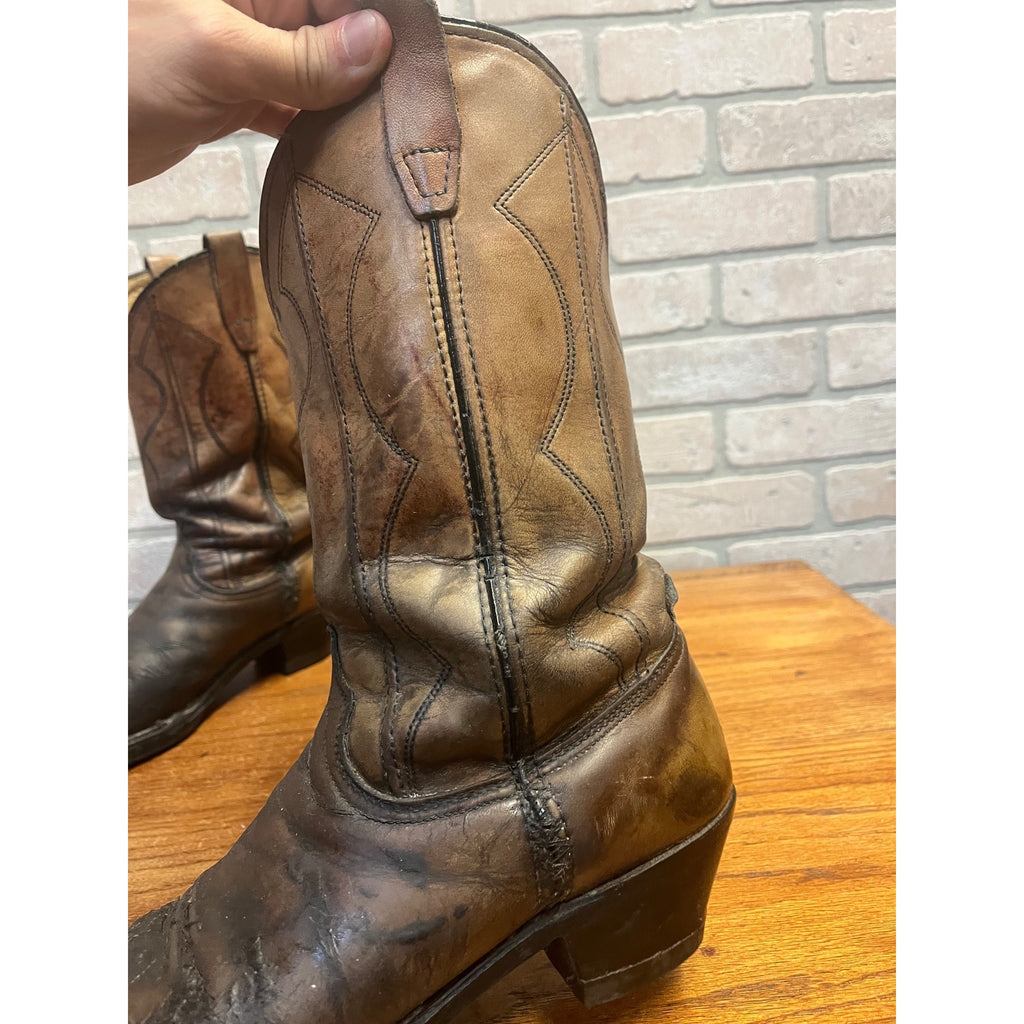 Vintage Men's Wrangler Leather Cowboy Western Boots Size 9.5D