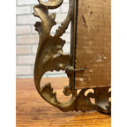 Vintage Antique Ornate Metal Gold Standing Picture Frame