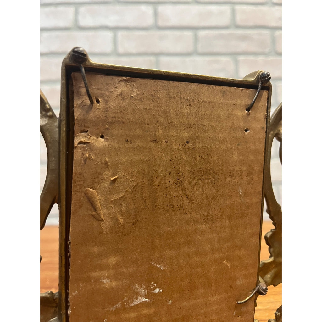 Vintage Antique Ornate Metal Gold Standing Picture Frame