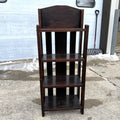 Vintage Mission Oak Four Tier Bookshelf Display Rack Solid Wood - Arts & Crafts
