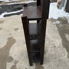 Vintage Mission Oak Four Tier Bookshelf Display Rack Solid Wood - Arts & Crafts