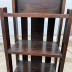 Vintage Mission Oak Four Tier Bookshelf Display Rack Solid Wood - Arts & Crafts