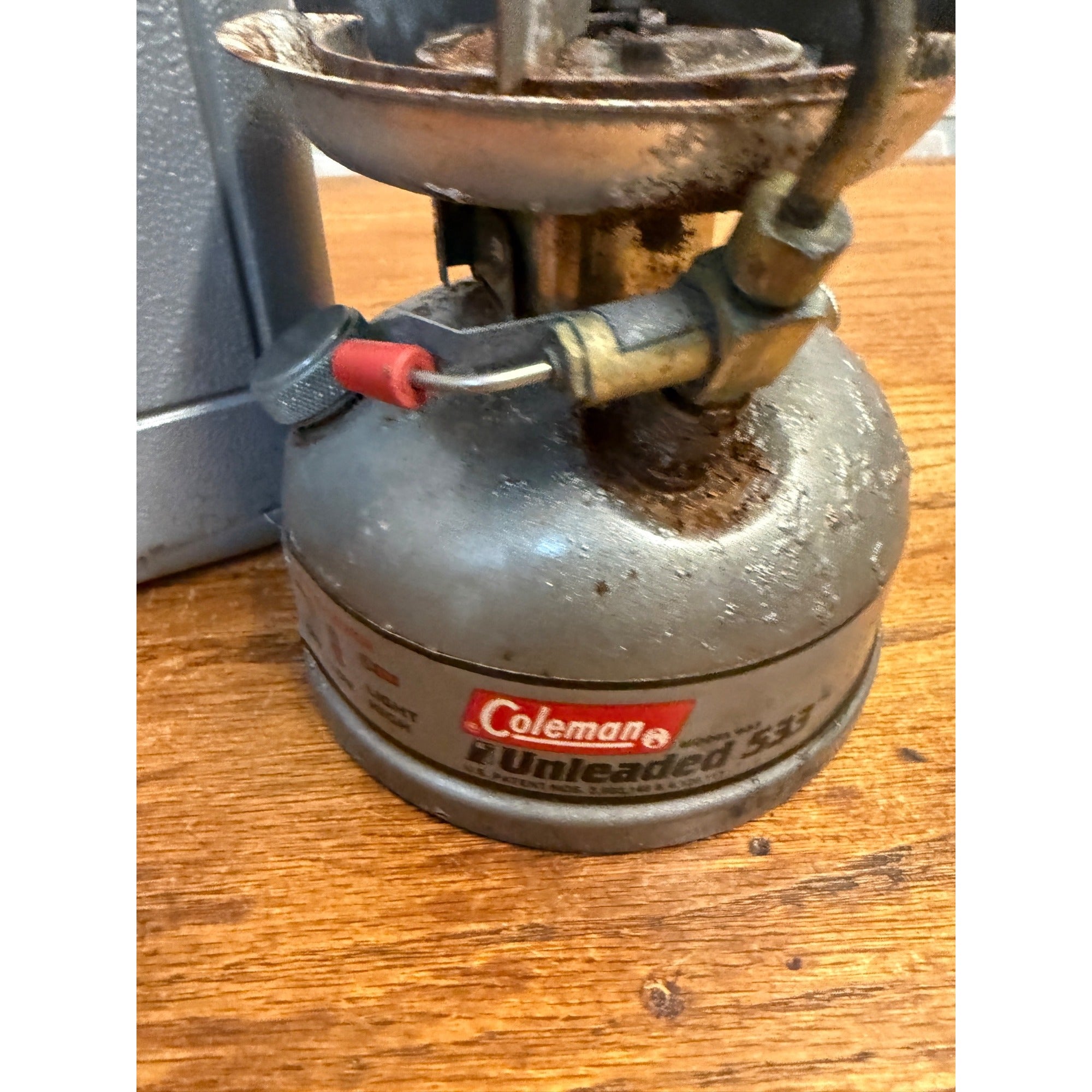 1994 Coleman Fuel & Unleaded Gas Duel Fuel Stove Model 533 Grey with Grey Case