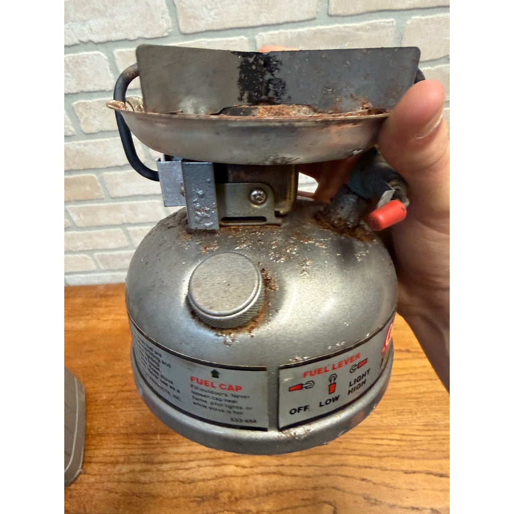1994 Coleman Fuel & Unleaded Gas Duel Fuel Stove Model 533 Grey with Grey Case