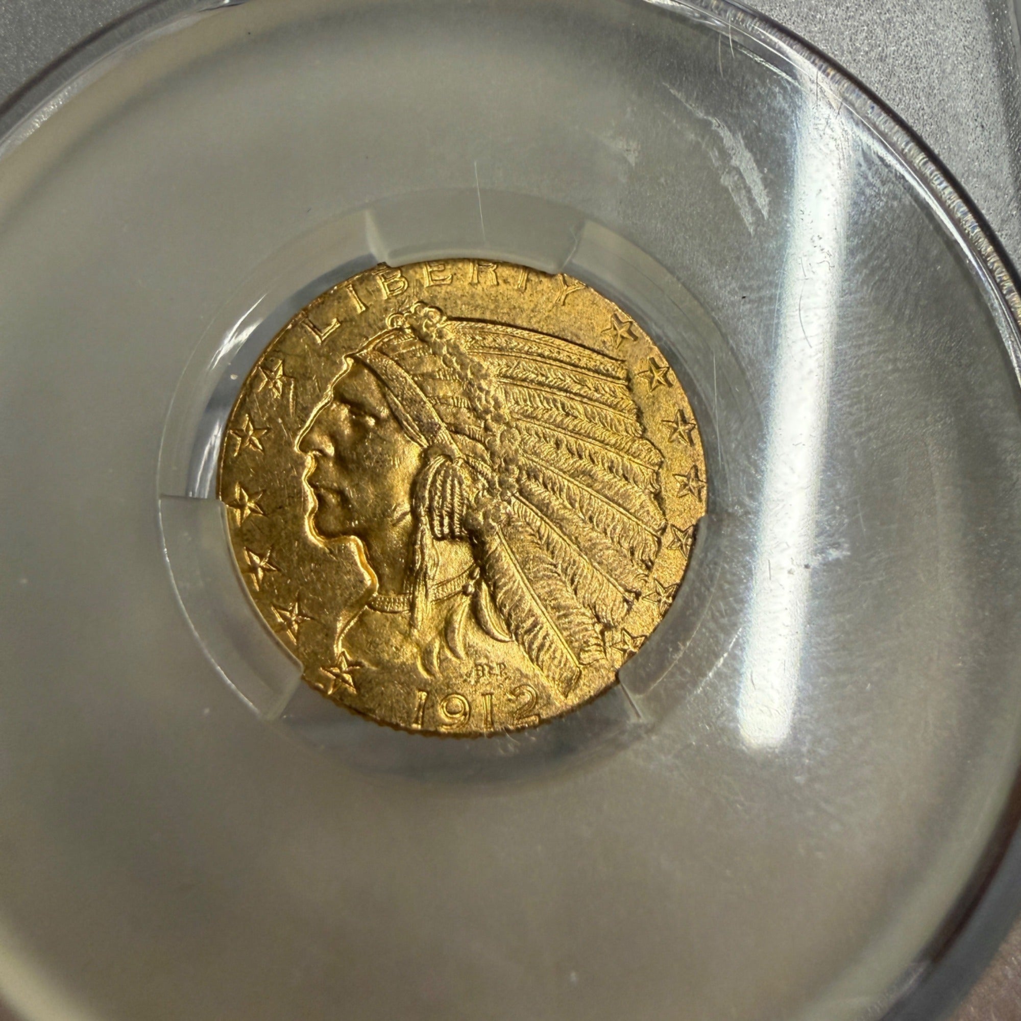 1912 $5 Indian Gold Half Eagle Coin CAC MS63 Witterbrick