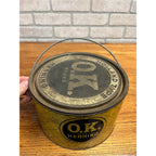 Vintage Kuehn OK Herring Milwaukee Wisconsin Advertising Tin Pail Can Bucket