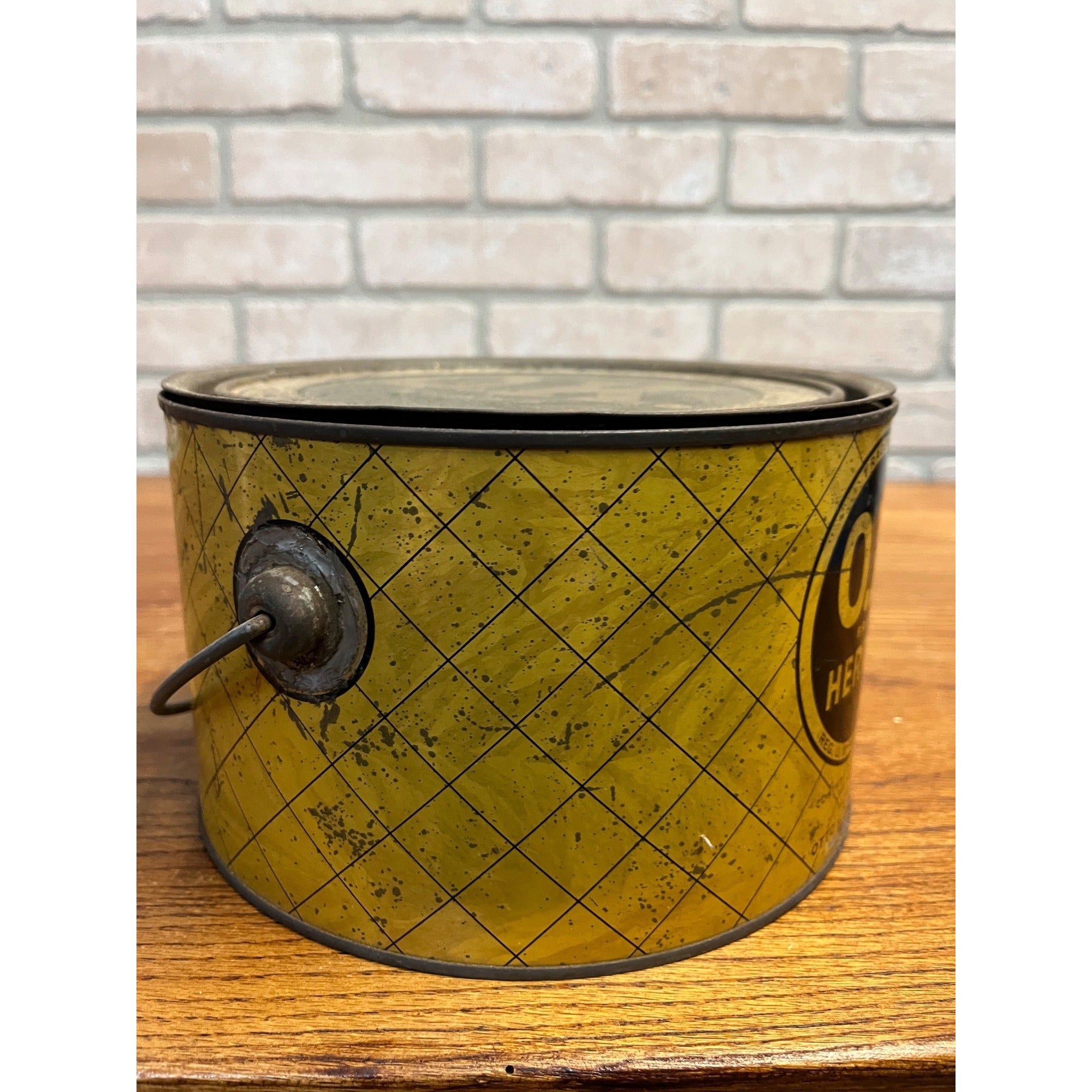 Vintage Kuehn OK Herring Milwaukee Wisconsin Advertising Tin Pail Can Bucket