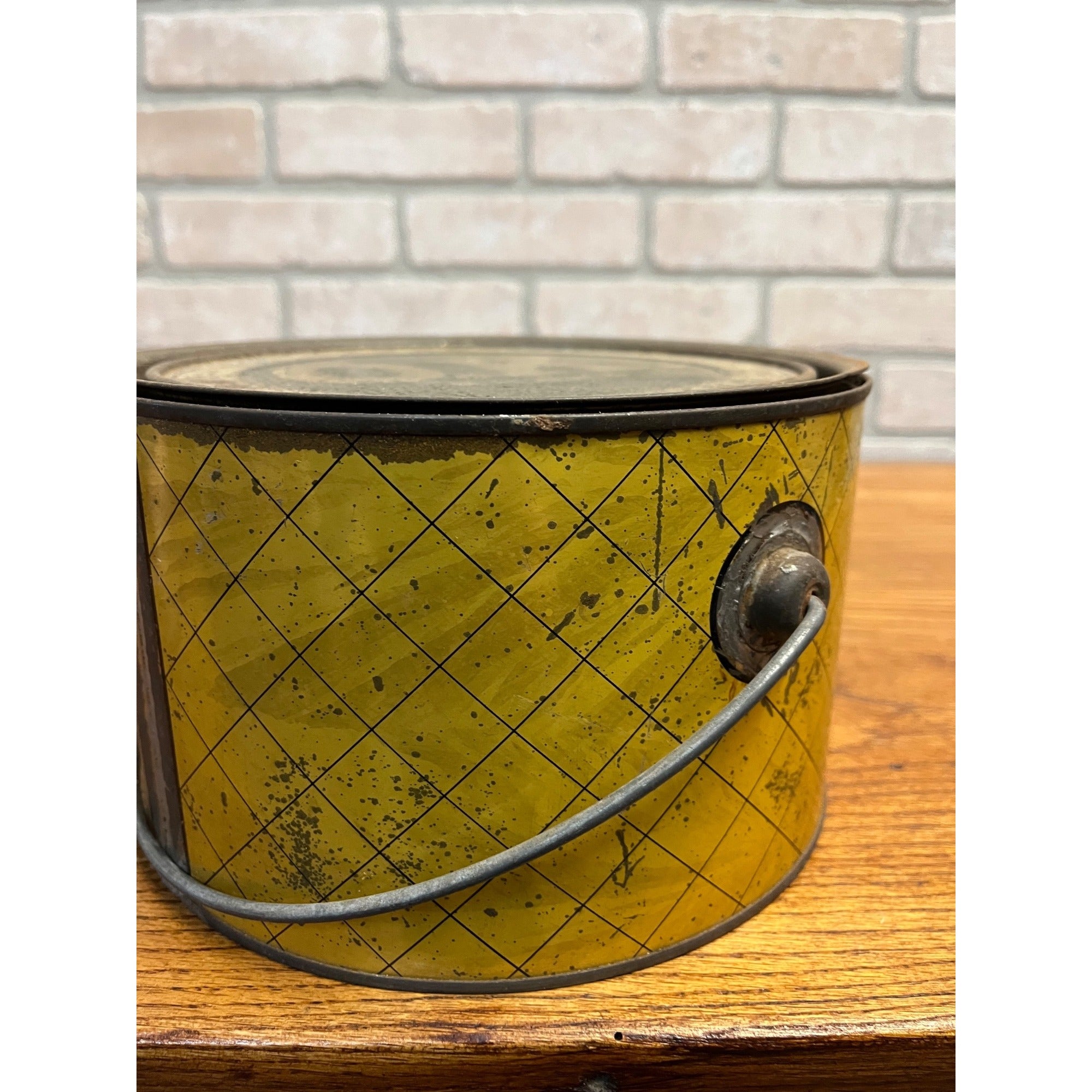 Vintage Kuehn OK Herring Milwaukee Wisconsin Advertising Tin Pail Can Bucket