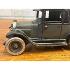 Original Vintage Arcade Two Tone Gray & Black Cast Iron Chevy Coupe / Sedan 8"