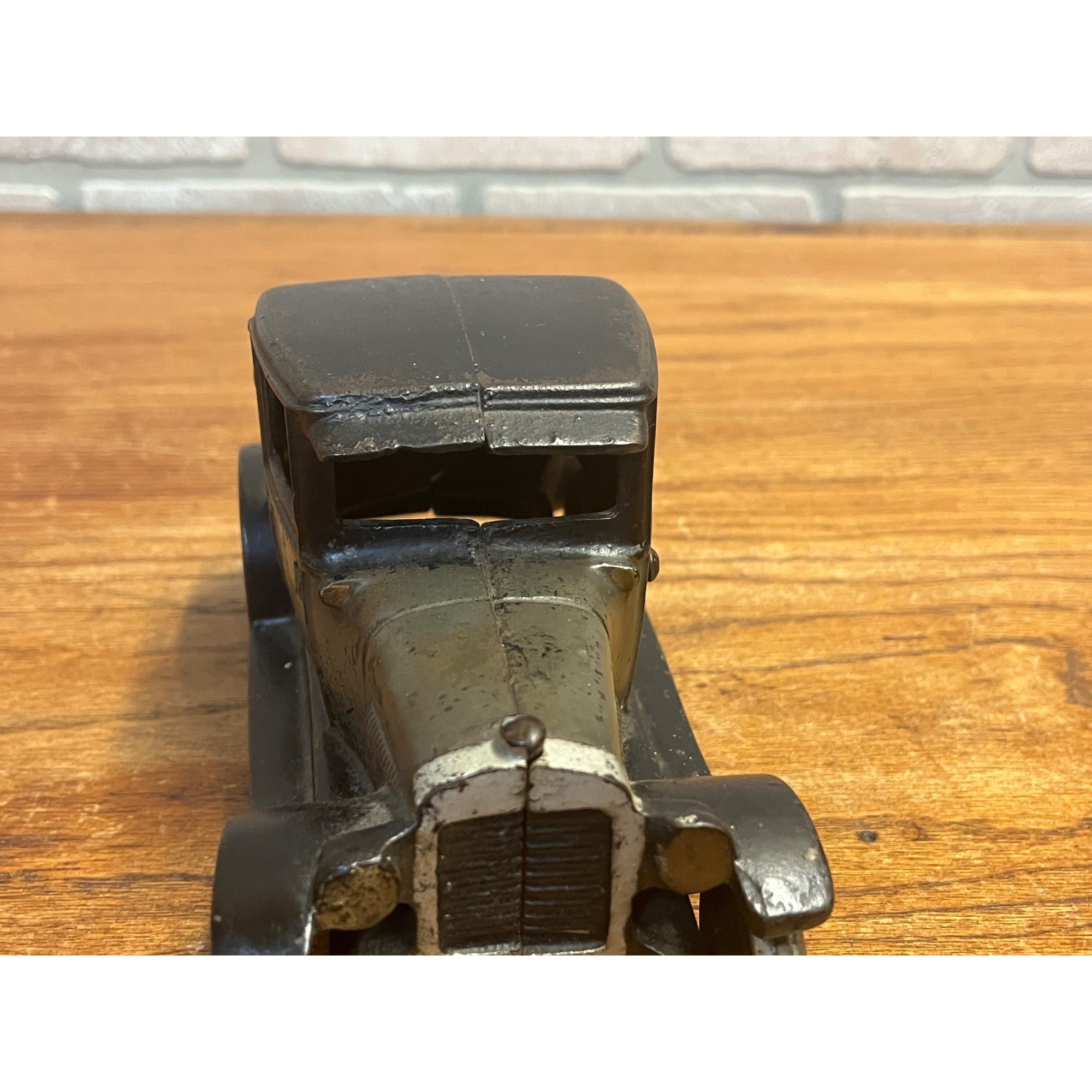 Original Vintage Arcade Two Tone Gray & Black Cast Iron Chevy Coupe / Sedan 8"