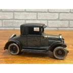 Original Vintage Arcade Two Tone Gray & Black Cast Iron Chevy Coupe / Sedan 8"