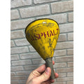 Vintage Painted Yellow Galvanized Steel Asphalt Plant Folk Art Americana Funnel