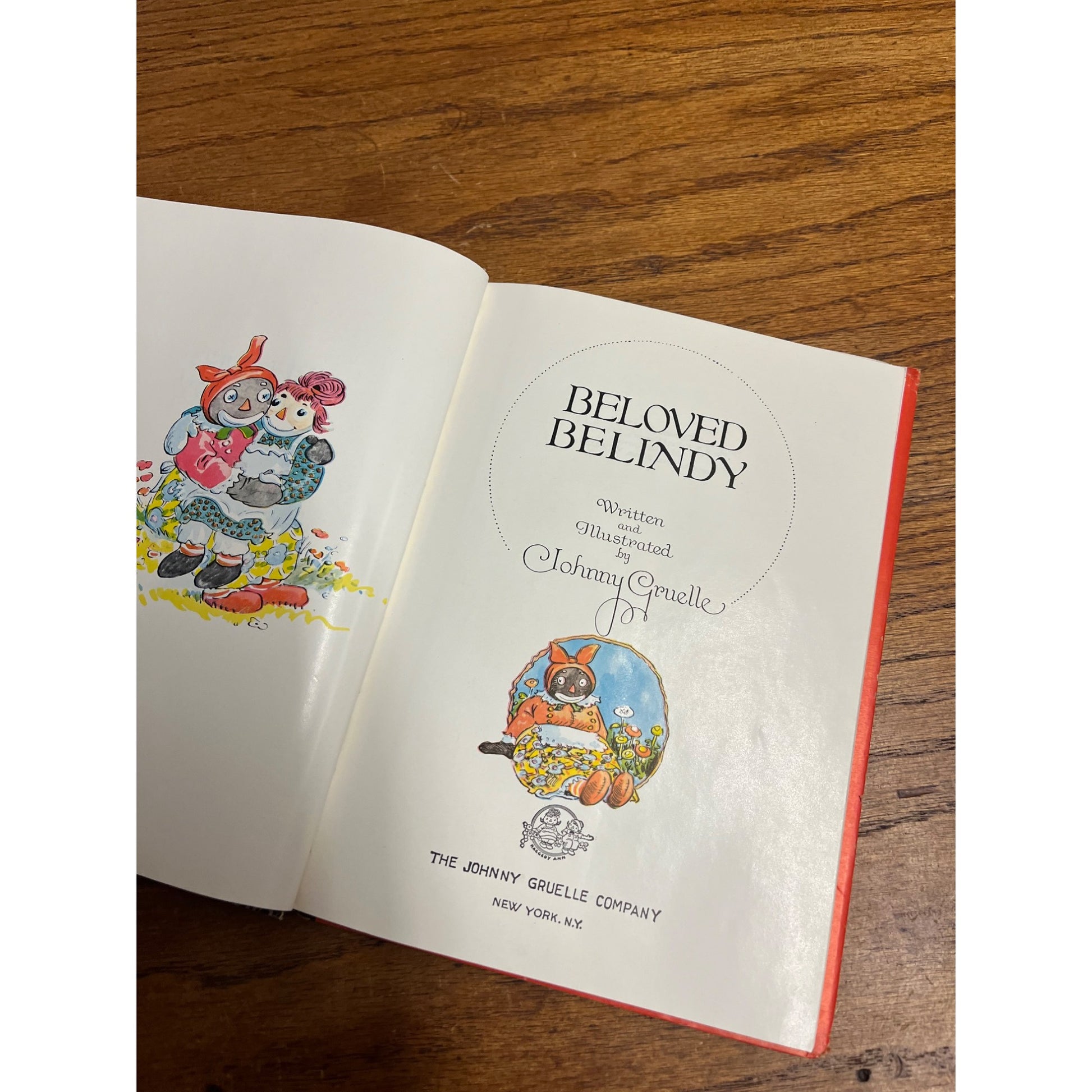 A Raggedy Ann Book Beloved Belindy By Johnny Gruelle 1926 Hardcover Book