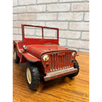 Vintage 1950s Al-Toy Cast Aluminum Willy's Jeep Child's Toy Red Original