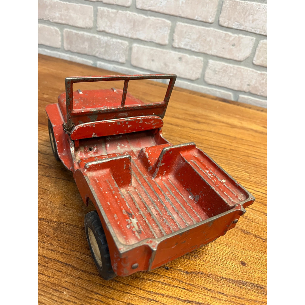 Vintage 1950s Al-Toy Cast Aluminum Willy's Jeep Child's Toy Red Original