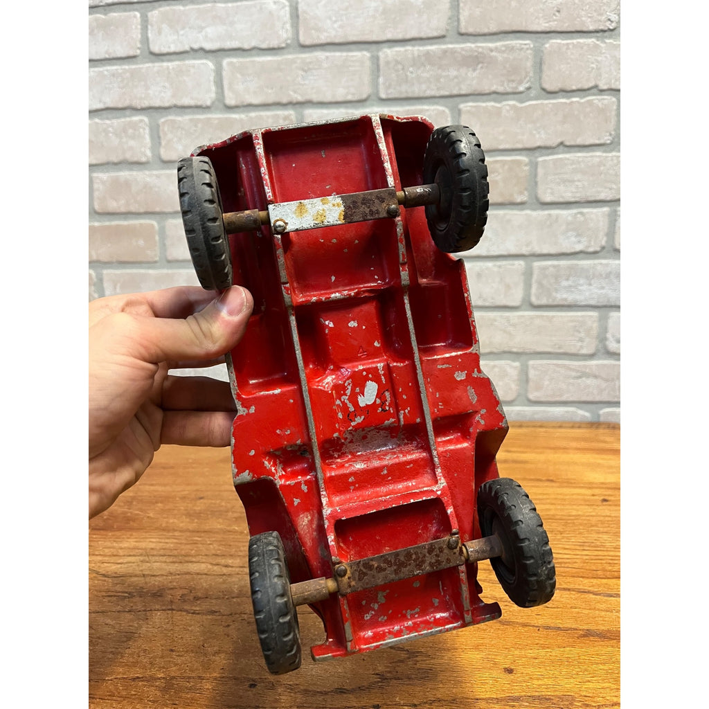Vintage 1950s Al-Toy Cast Aluminum Willy's Jeep Child's Toy Red Original