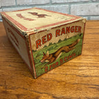 Vintage Red Ranger Cigar Wooden Box Wooden Advertising Display Hunting