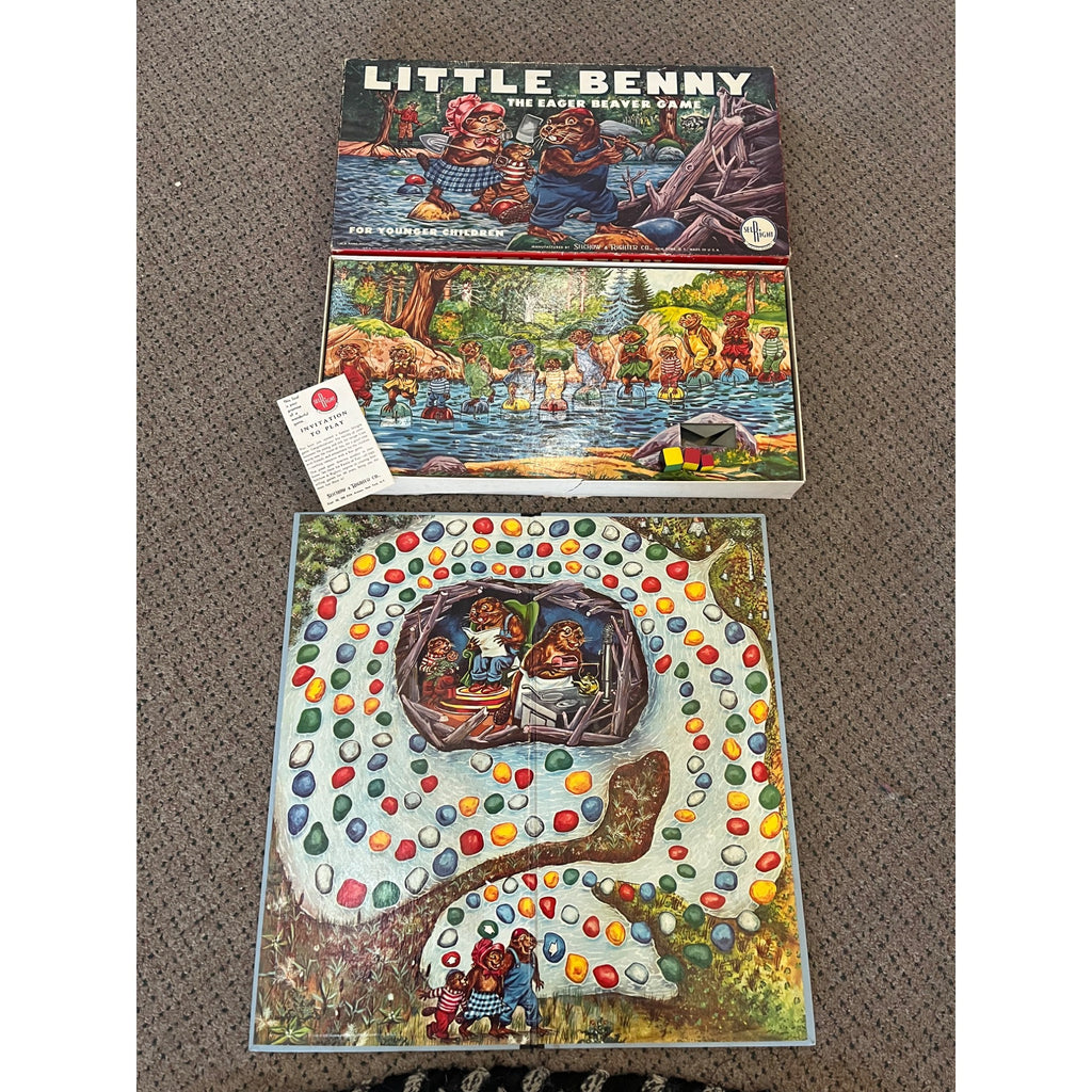 Little Benny: The Eager Beaver Board Game 1957 Selchow & Righter 99.9% Complete