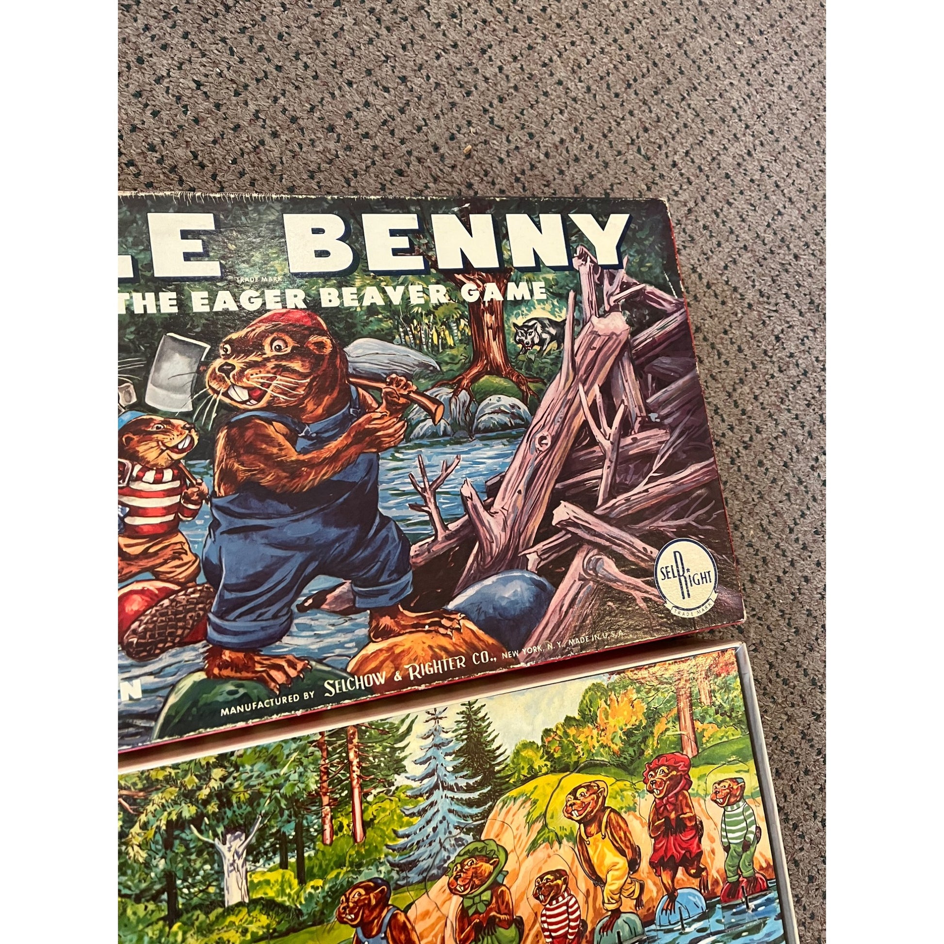 Little Benny: The Eager Beaver Board Game 1957 Selchow & Righter 99.9% Complete