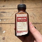 Antique Cholelith Pills Parke Davis Drug Store Pharmacy Bottle Detroit FULL