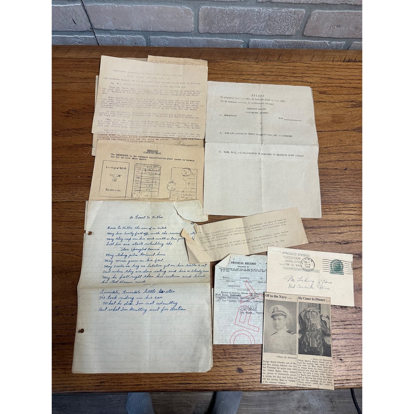 Original WWII 32nd Armored Army ID'd Soldier Ephemera Snapshots Photos++