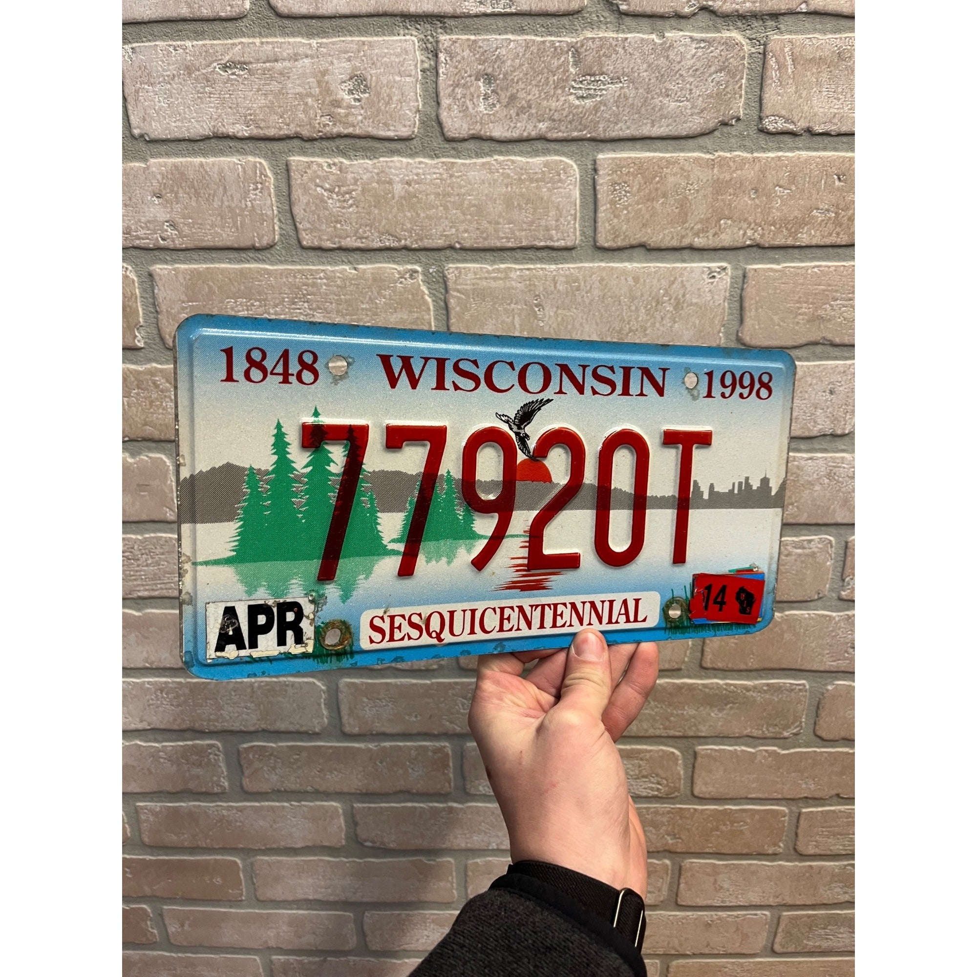 Wisconsin 1998 SESQUICENTENNIAL License Plate
