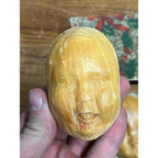 Vintage Kirks Baby Head Face Figural Beeswax Soap Bars w/ Box Unusual Oddity