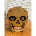 RARE Vintage Antique Halloween Skull Lantern Cardboard Dolly Toy Co.