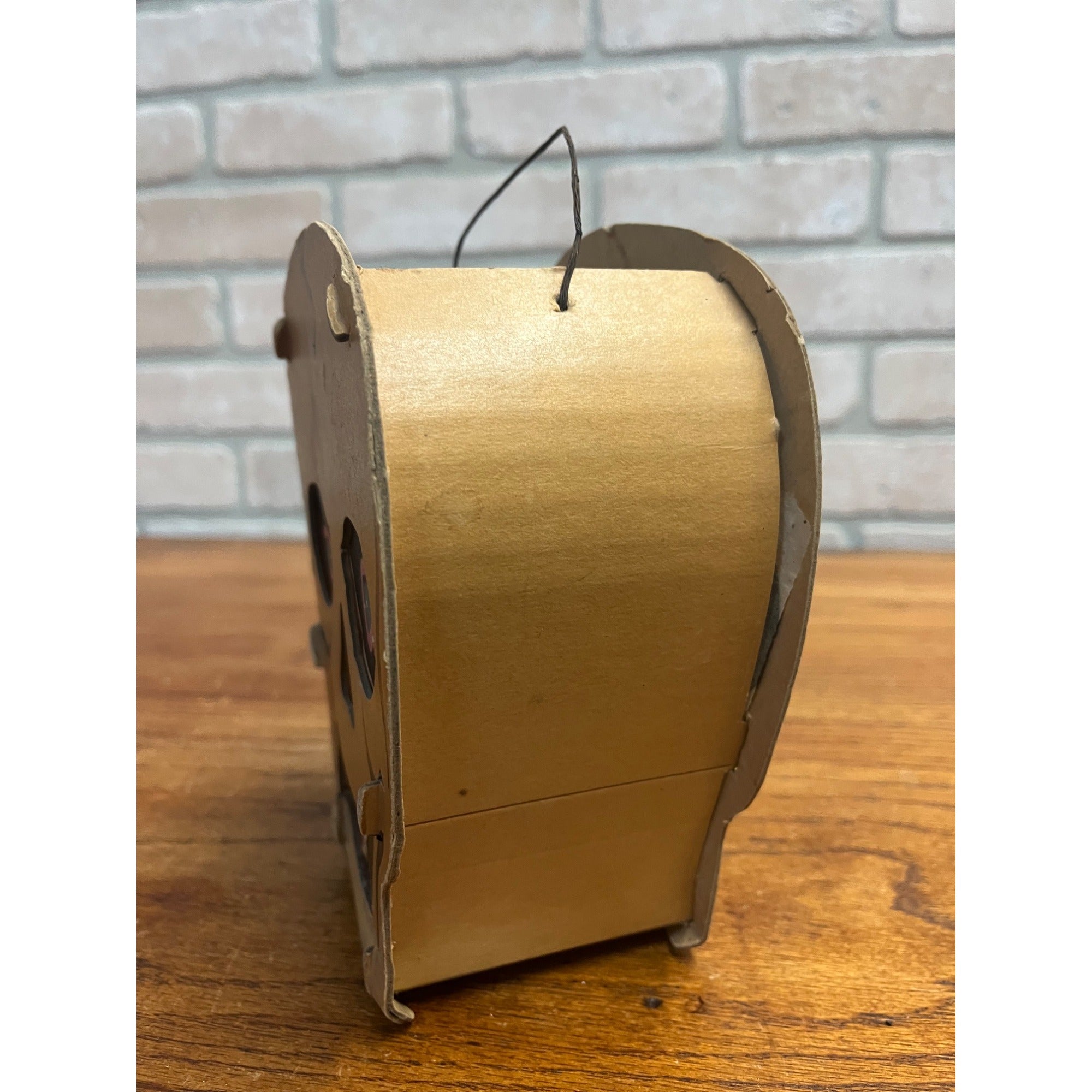 RARE Vintage Antique Halloween Skull Lantern Cardboard Dolly Toy Co.
