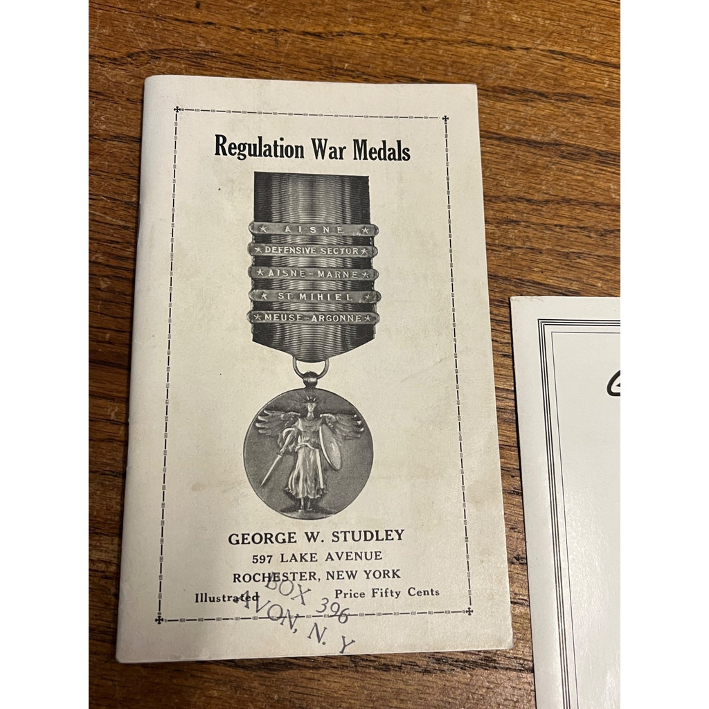 Regulation War Medals by George Studley Sales / Reference Booklet 1940s