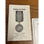 Regulation War Medals by George Studley Sales / Reference Booklet 1940s