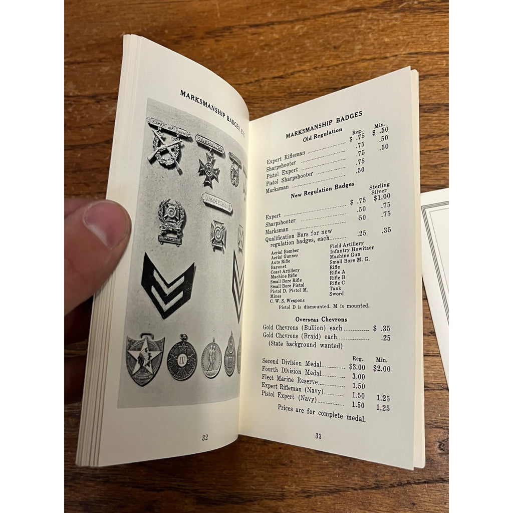 Regulation War Medals by George Studley Sales / Reference Booklet 1940s