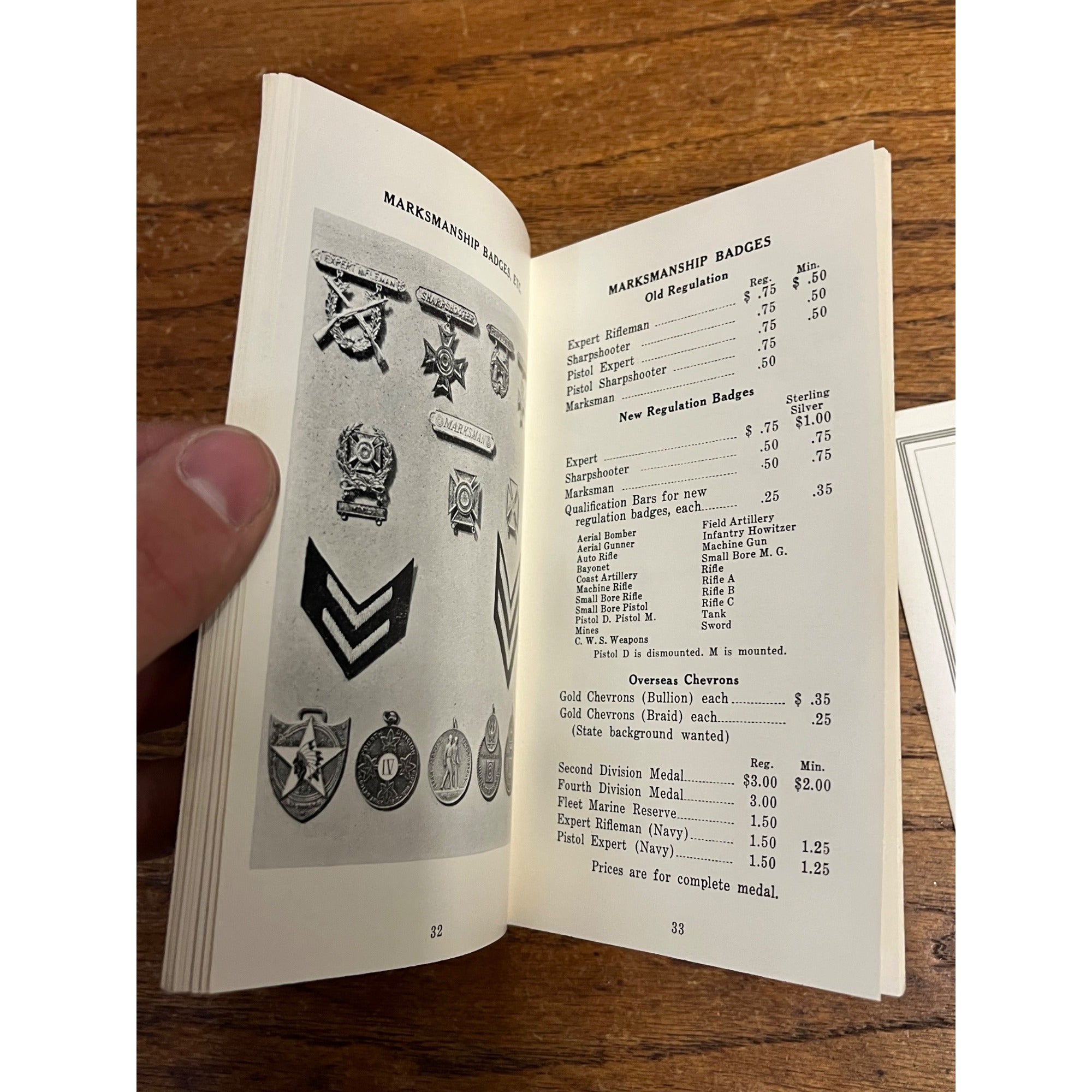 Regulation War Medals by George Studley Sales / Reference Booklet 1940s
