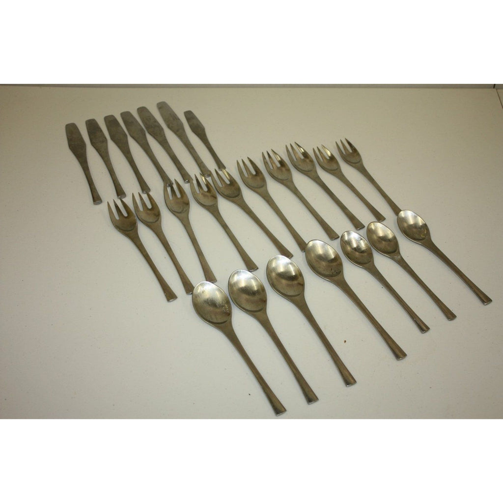 RARE Vintage MCM Dansk Odin Stainless Steel Flatware 24pc Set Jens Quistgaard