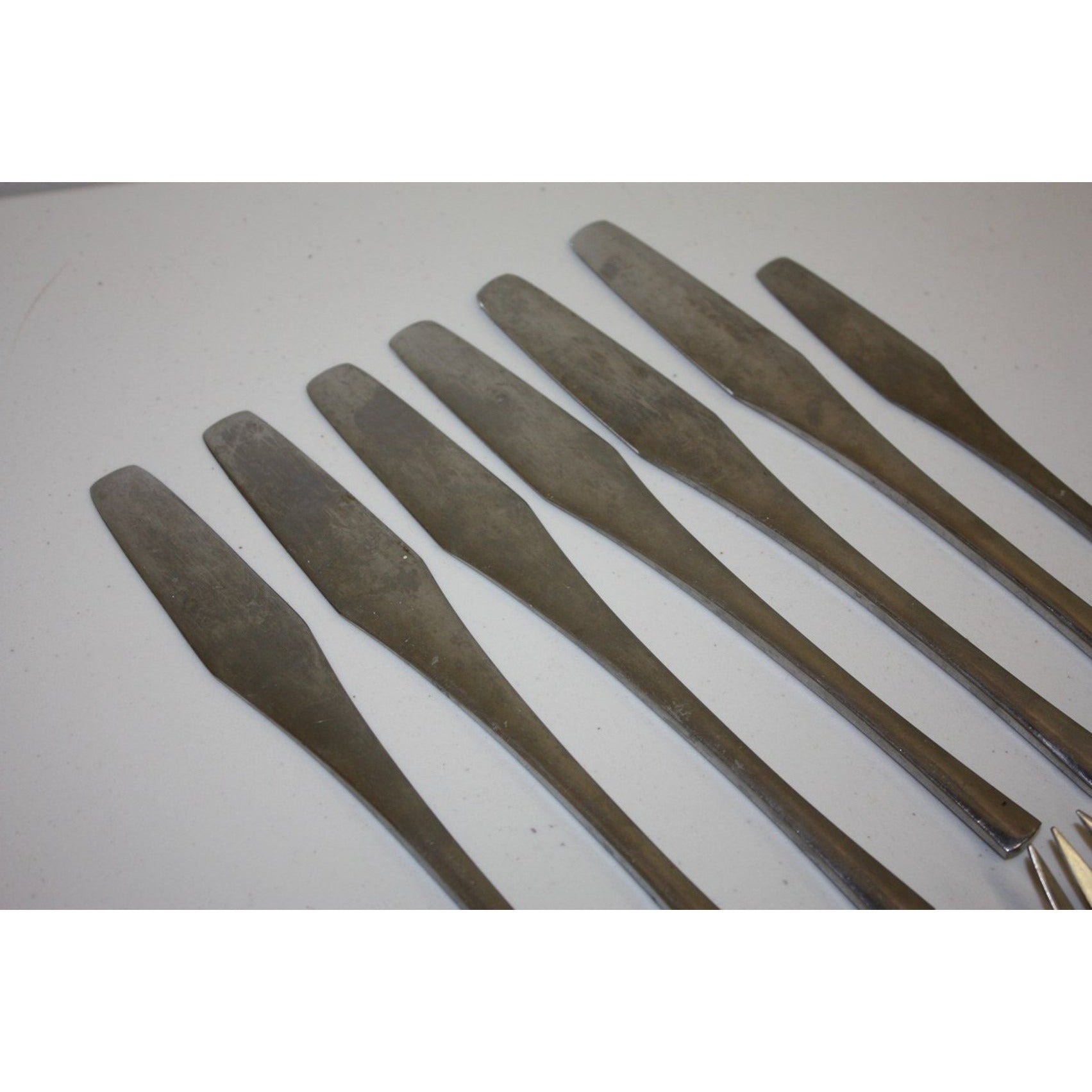 RARE Vintage MCM Dansk Odin Stainless Steel Flatware 24pc Set Jens Quistgaard