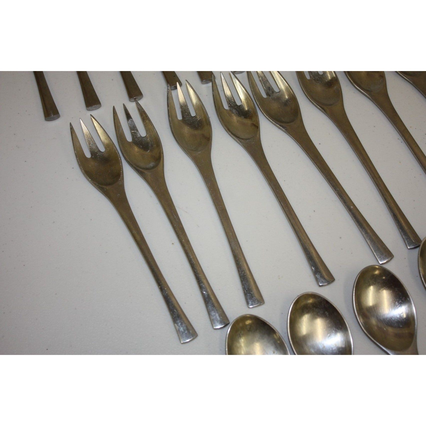 RARE Vintage MCM Dansk Odin Stainless Steel Flatware 24pc Set Jens Quistgaard