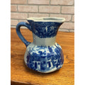 Vintage Victoria Ware Ironstone Water Pitcher Jug Flow Blue Antique 7"