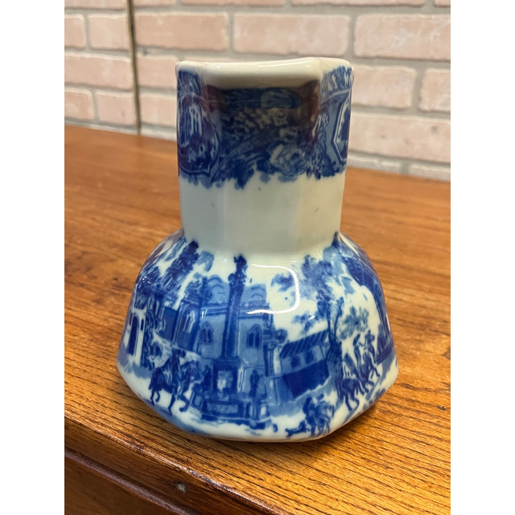 Vintage Victoria Ware Ironstone Water Pitcher Jug Flow Blue Antique 7"