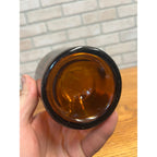 Antique Benedictine Wine Bottle Amber Brown Embossed Glass Bottle