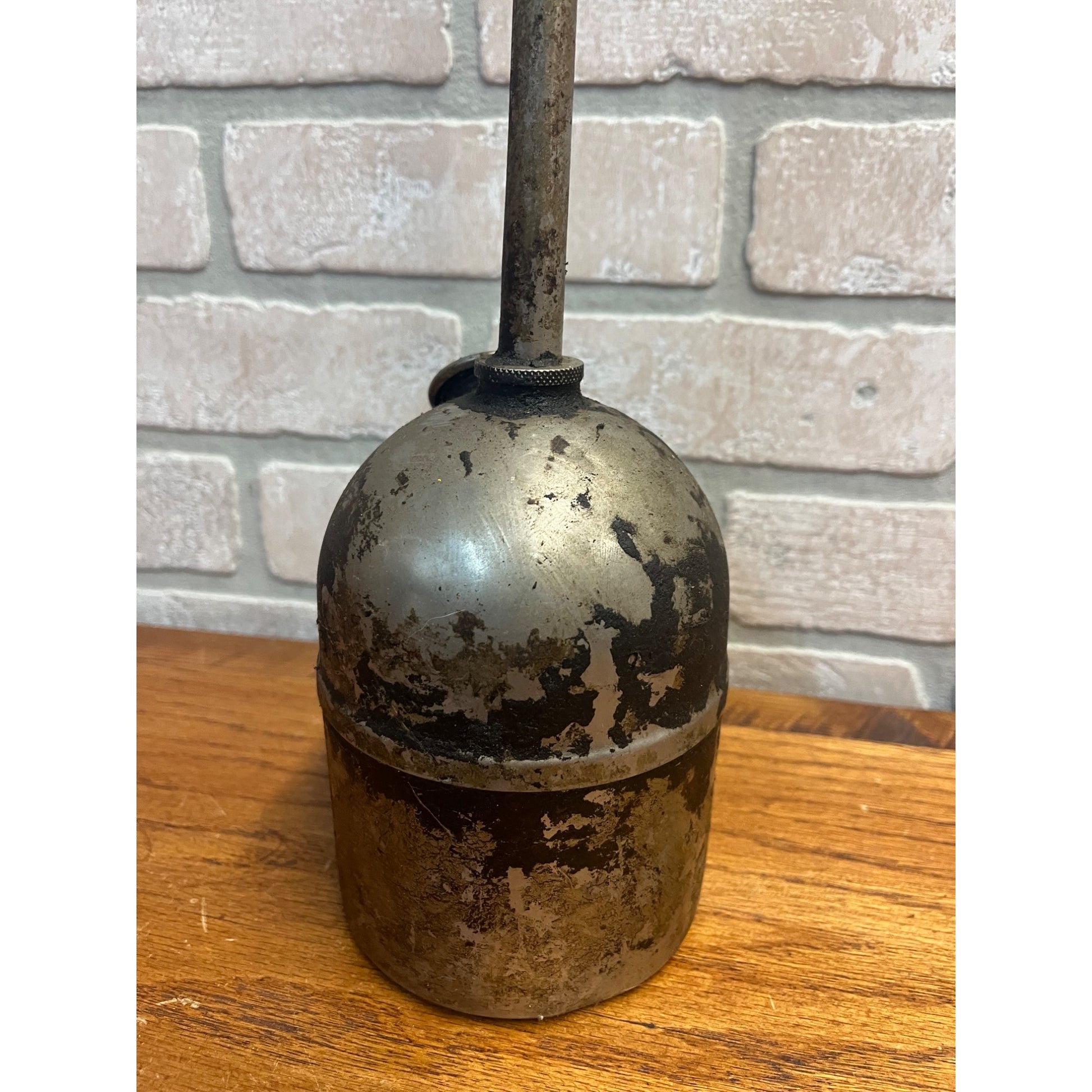 Vintage Eagle Brand Railroad Tall 24" Long Spout Oil Can Hand Thumb Oiler