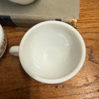 (3) Retro Waffle House Milk Glass Corning Ware Tea Coffee Cups 701 Mid Century