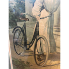 Early 1900s Columbia Bicycles Pope Mfg Co. Advertising Framed Litho SIgn Poster