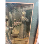 Early 1900s Columbia Bicycles Pope Mfg Co. Advertising Framed Litho SIgn Poster