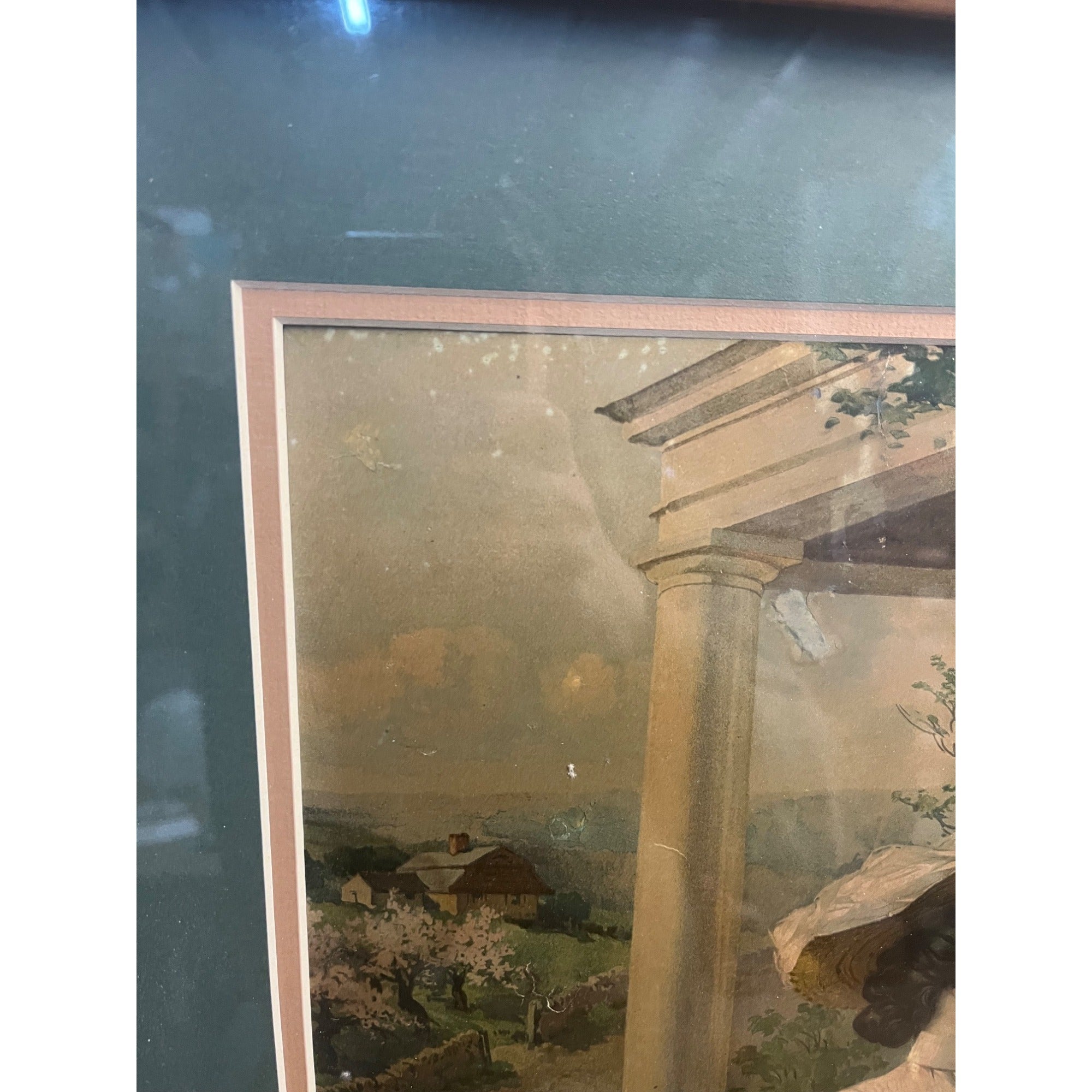 Early 1900s Columbia Bicycles Pope Mfg Co. Advertising Framed Litho SIgn Poster