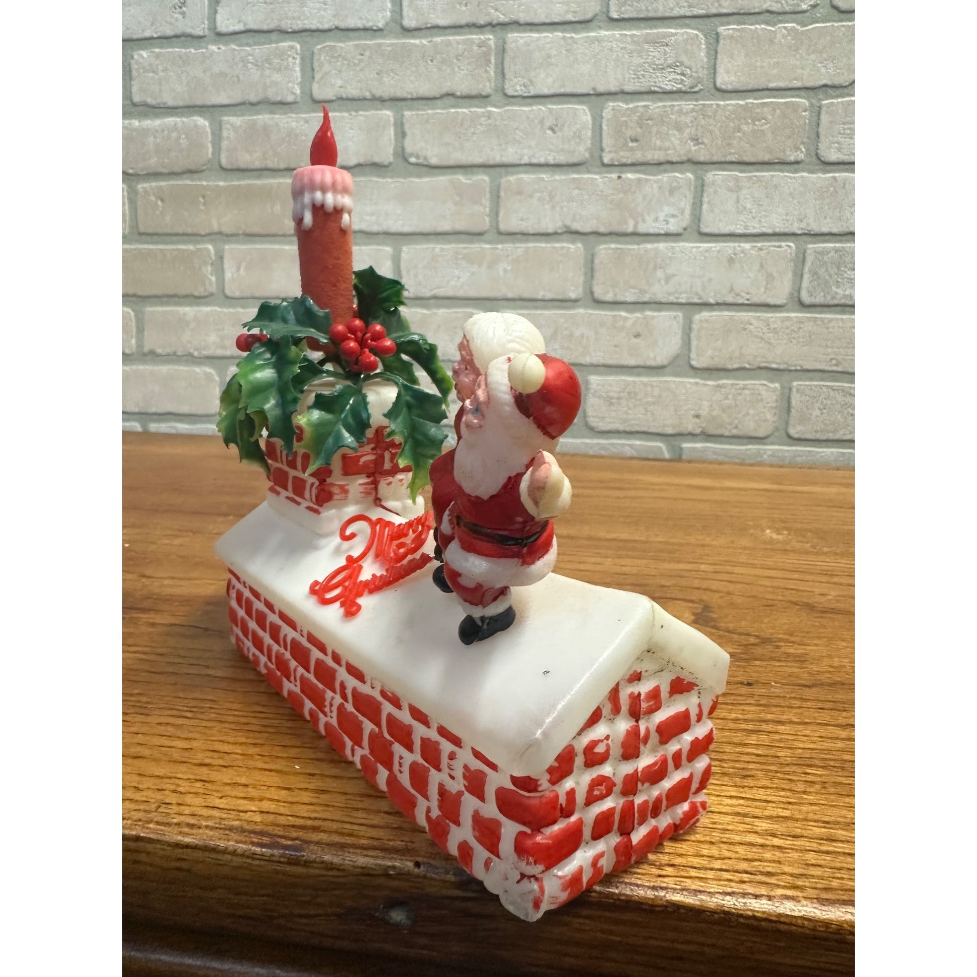 Vintage 1960s Santa & Mkrs Claus Roof Tabletop Blwo Mold Mid-Century Kitschy