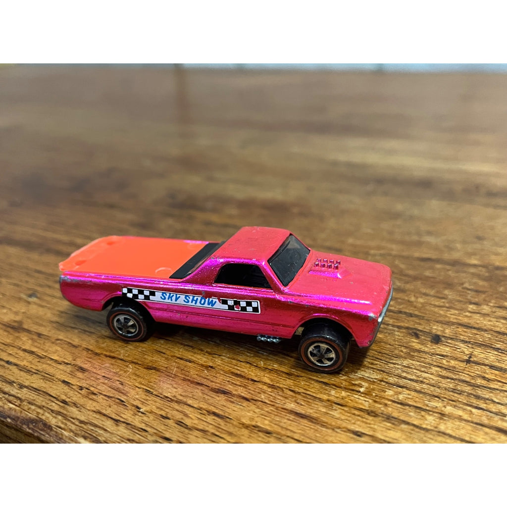 Vintage Hot Wheels Redlines 1968 Custom Fleetside Pink - Clean (Very Good)